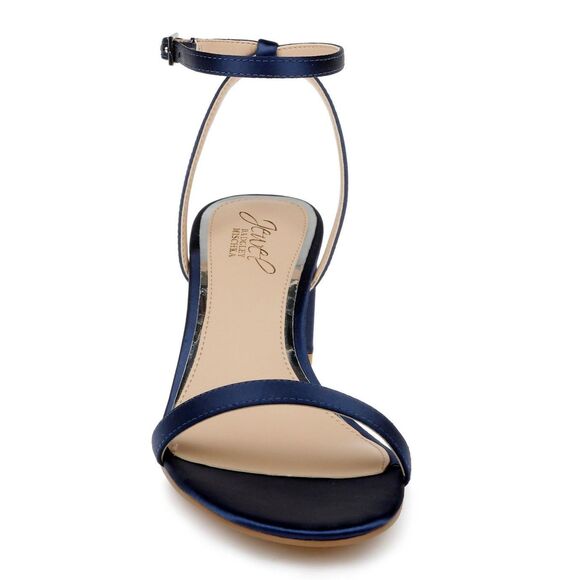 JEWEL BADGLEY MISCHKA Danni II Block Heel Sandal Sz 9 Navy Blue Evening Shoe NEW - Picture 2 of 13